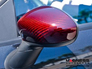 Alfa Romeo 4C Mirror Covers - Carbon Fiber - Full Replacements - Red Candy 